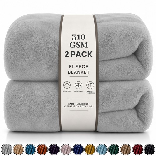 Fleece überwurf decke 2er - fleece,