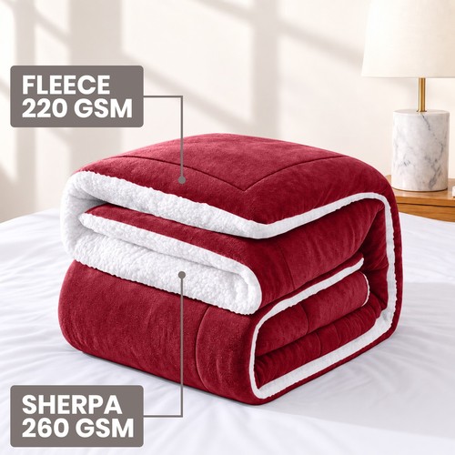 Rot sherpa decke warm - sherpa,